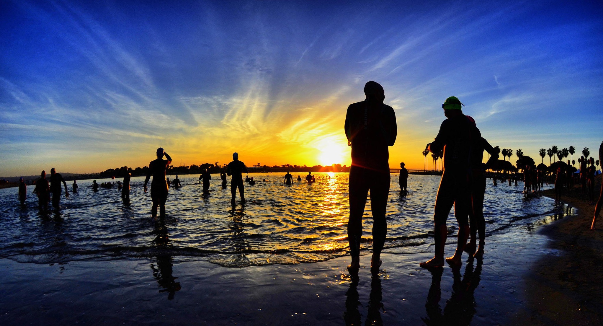 Waiting for the Start of the Triathlon in San Diego - April 20,